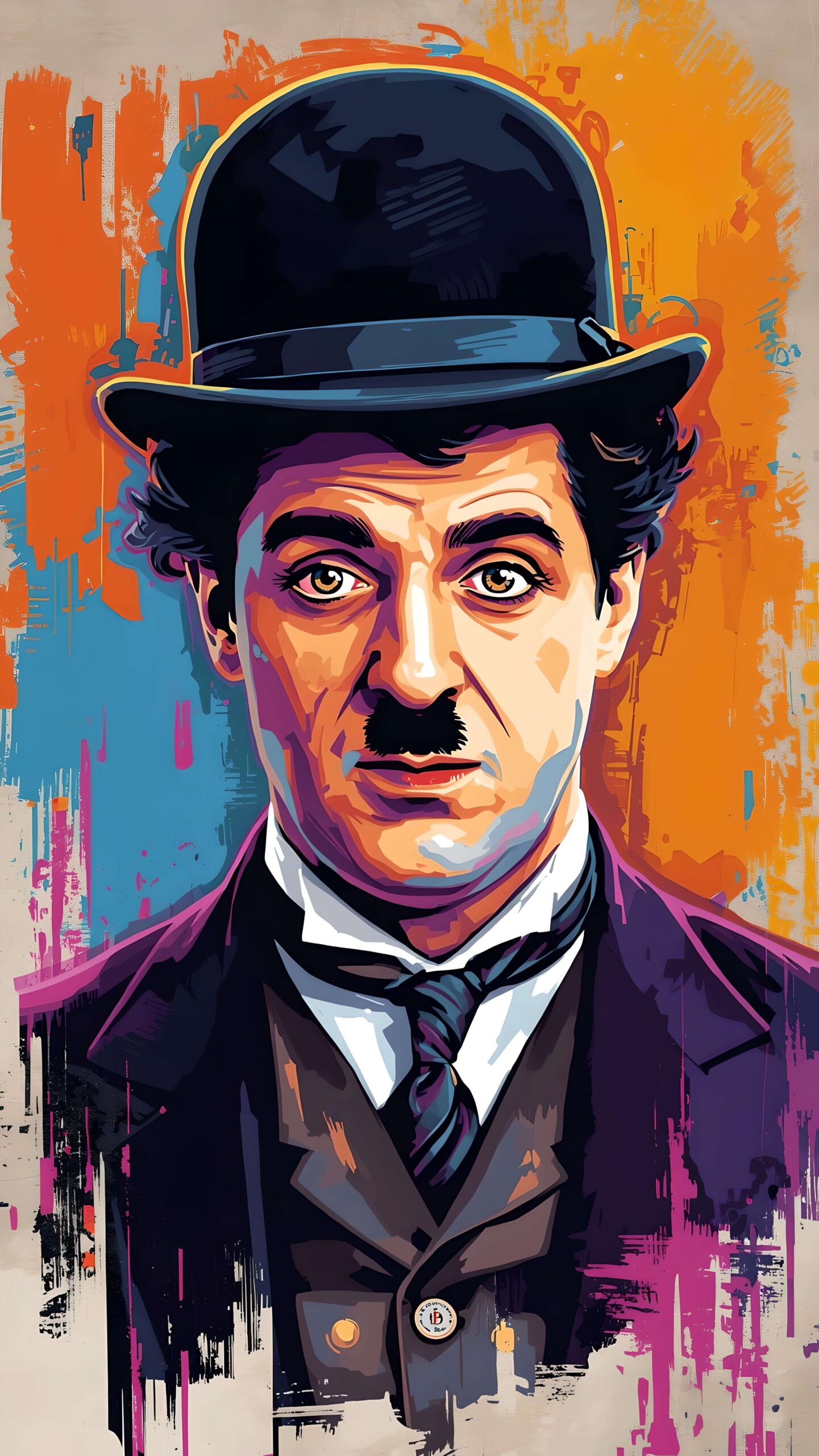 Chaplin in Color Wallpaper