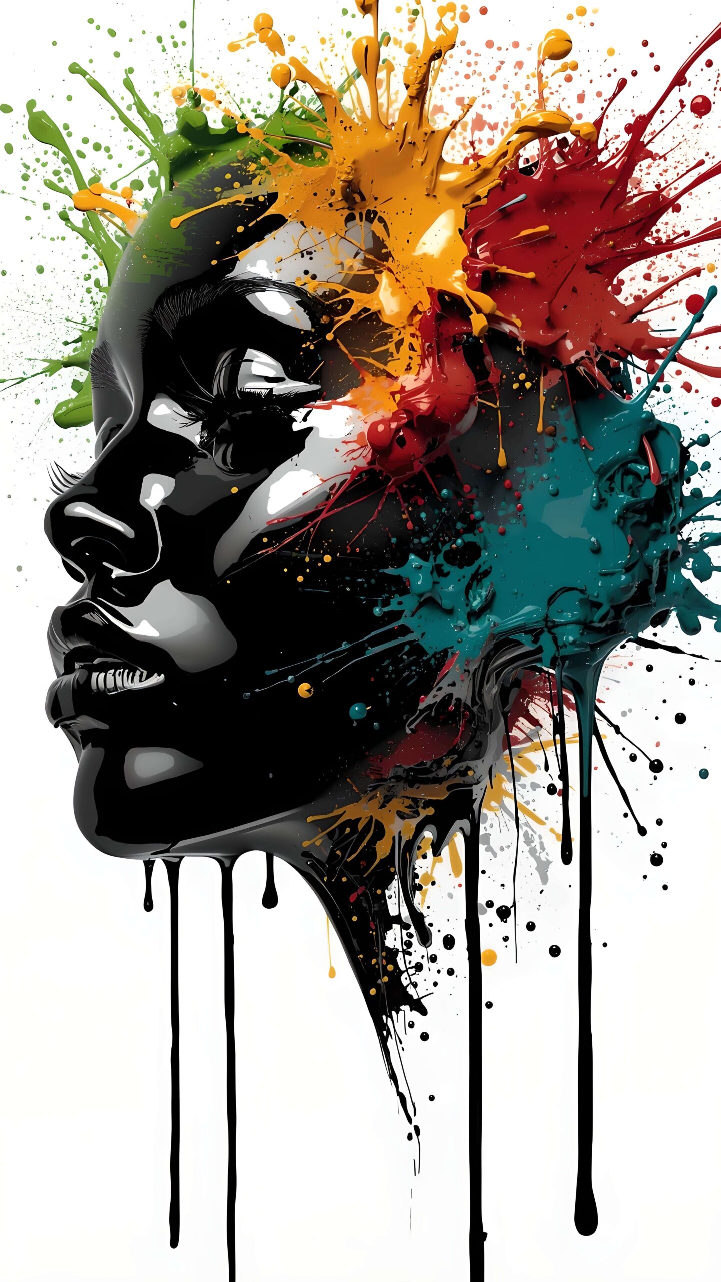 Chromatic Silhouette Wallpaper