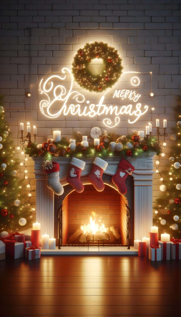 A Warm Christmas Welcome Wallpaper