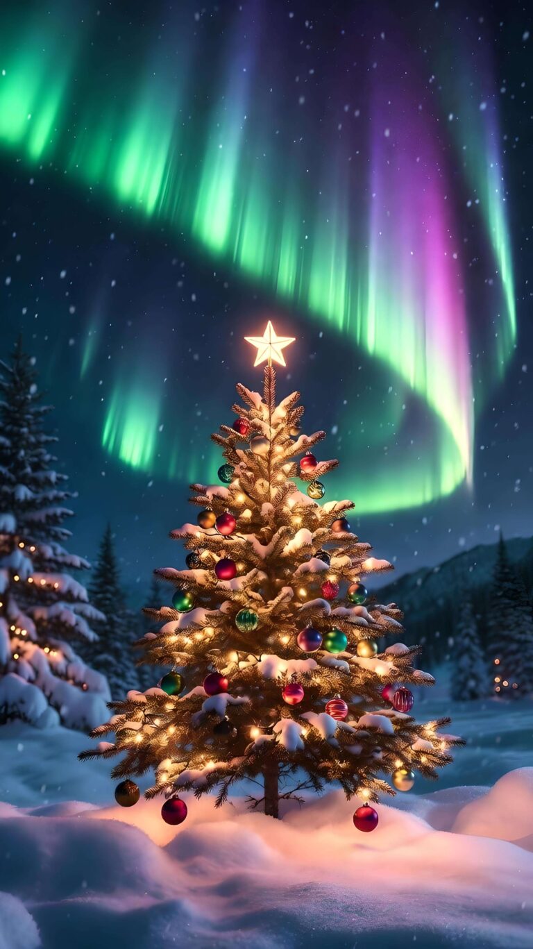 Aurora Tree Wallpaper