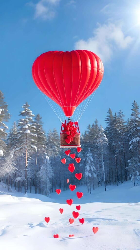 Balloon of Hearts Wallpaper