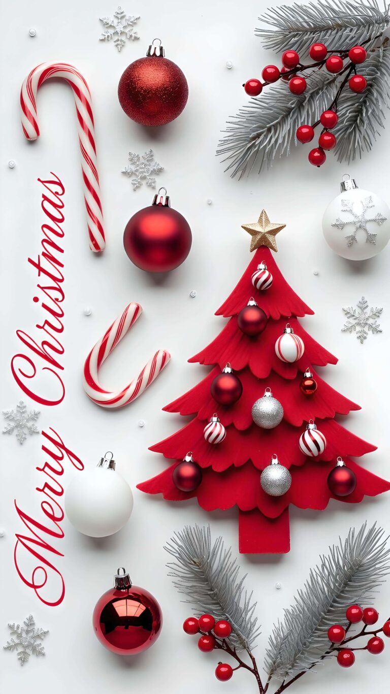 Candy Cane Wishes and Christmas Cheer 2 Wallpaper