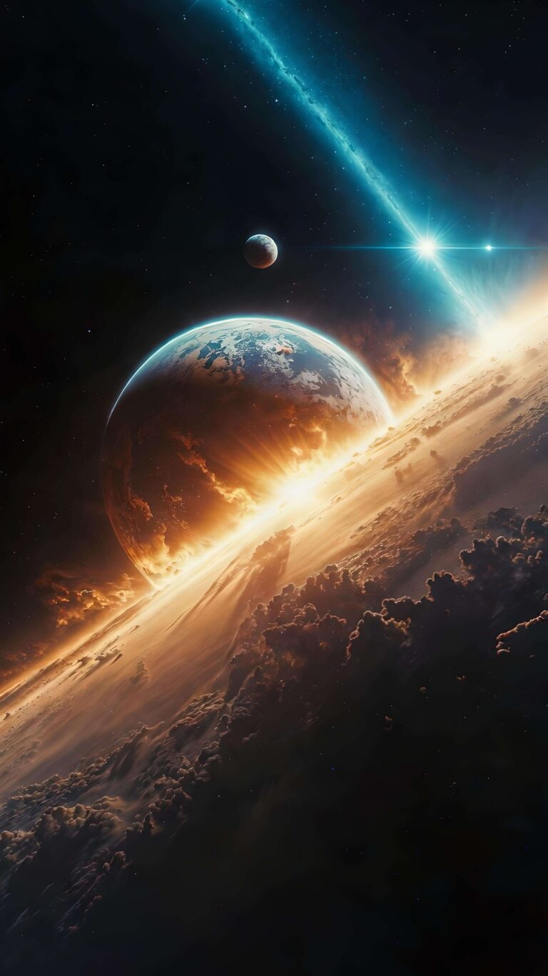 Celestial Surge Beyond the Horizon Wallpaper