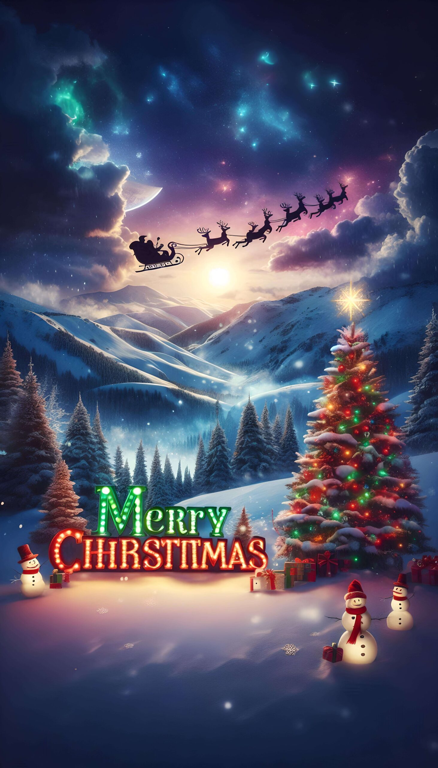 Christmas Hills Wallpaper