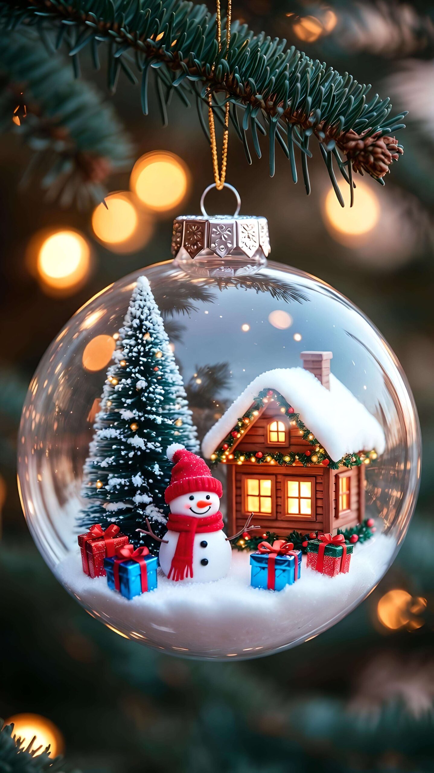 Christmas Magic in a Globe Wallpaper