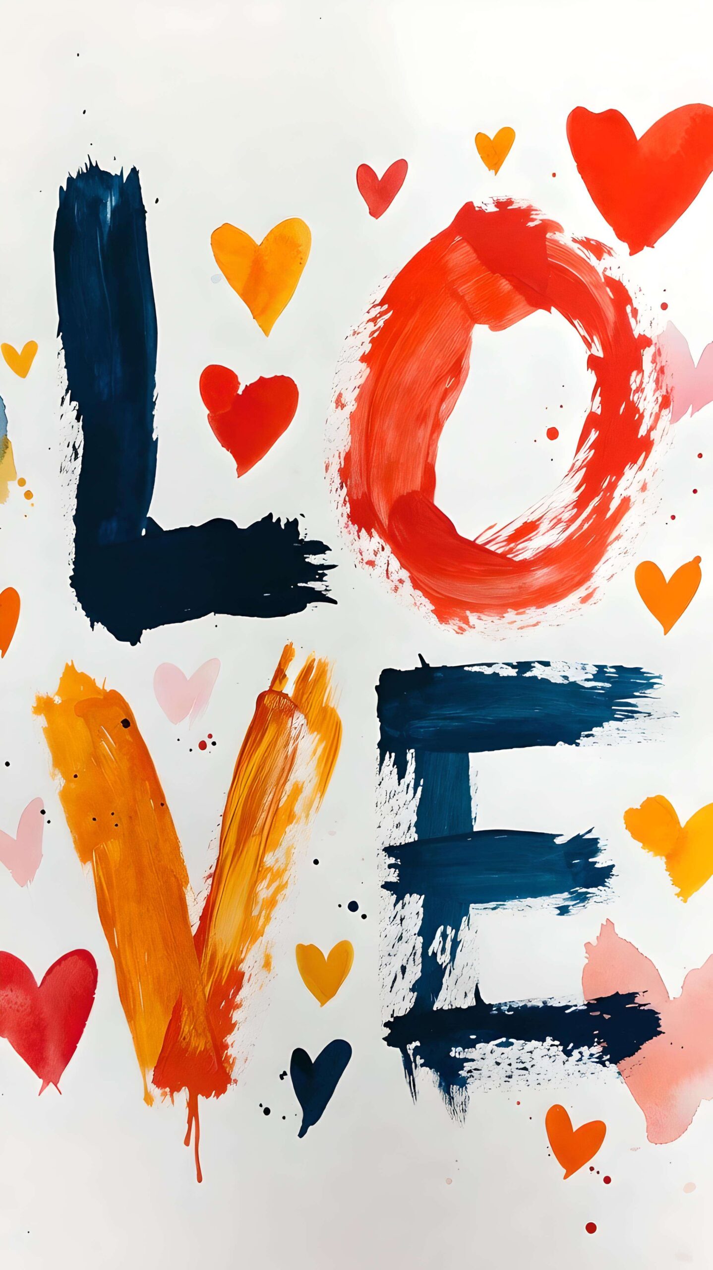 Colorful Splash of Love-Wallpaper