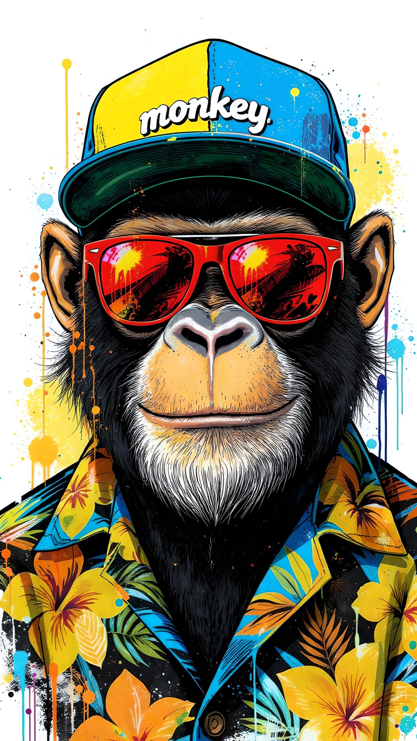 Cool Monkey Vibes-Wallpaper
