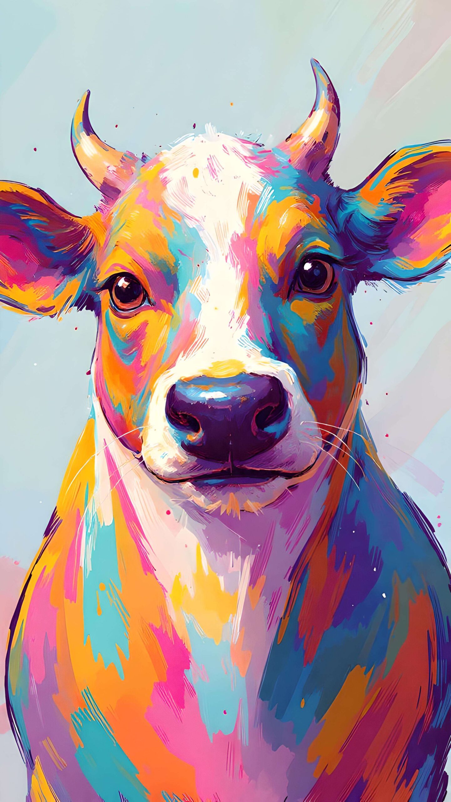 Cow Pop Splash-Wallpaper