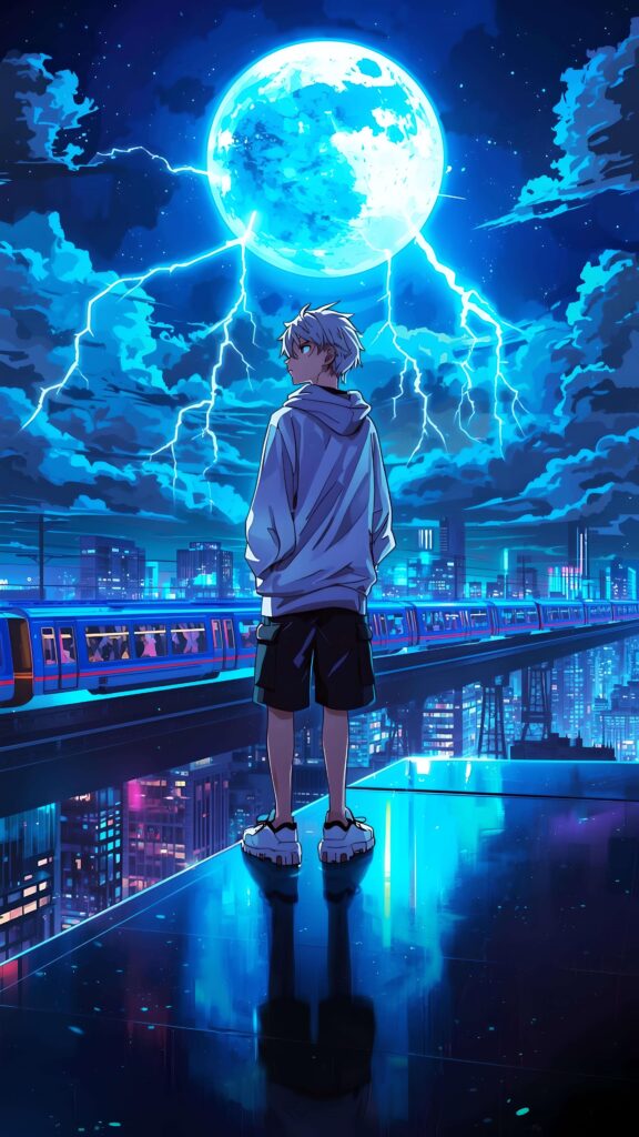 Electric Night Over the City 2 Wallpaper