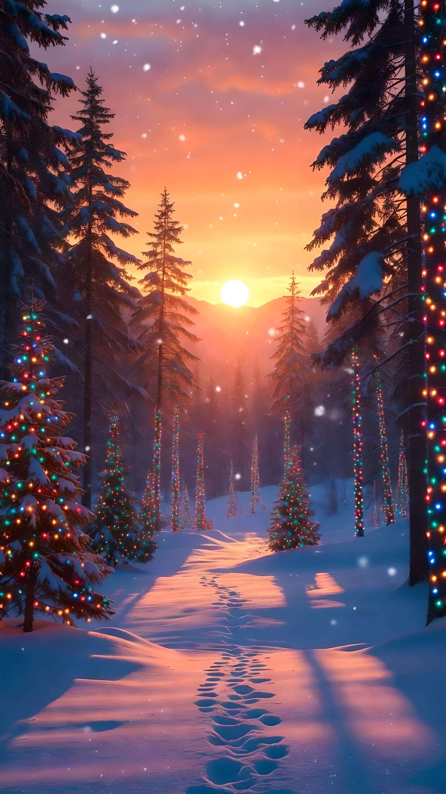 Festive Forest Wallpaper