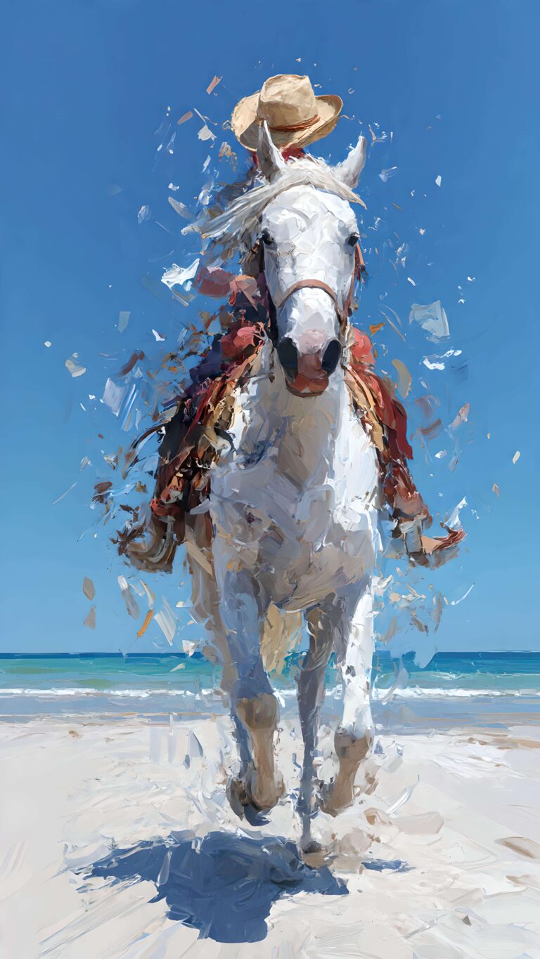 Gallop into the Abstract Breeze Wallpaper