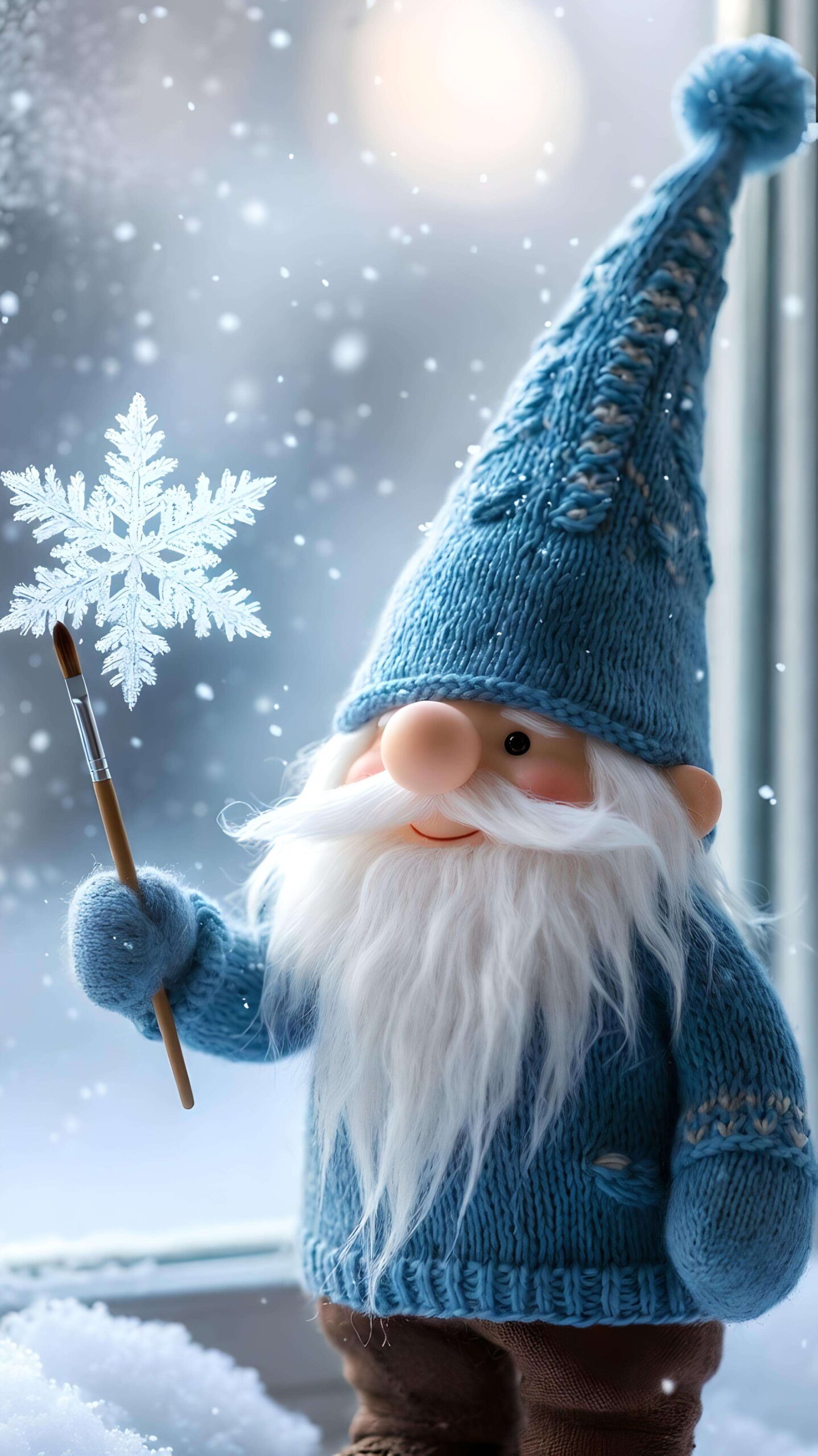 Gnome’s Snowflake Spell Wallpaper