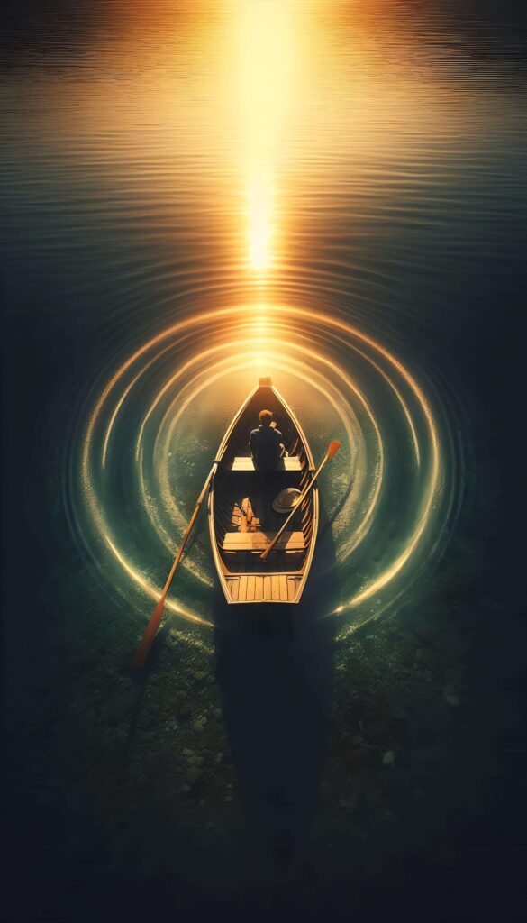 Golden Reflection of Solitude 2 Wallpaper