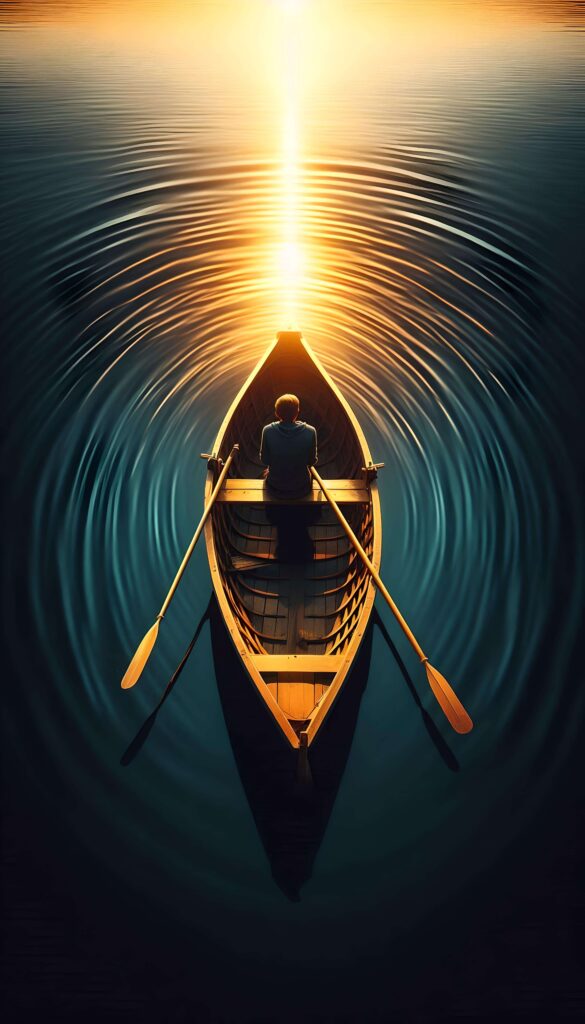 Golden Reflection of Solitude Wallpaper