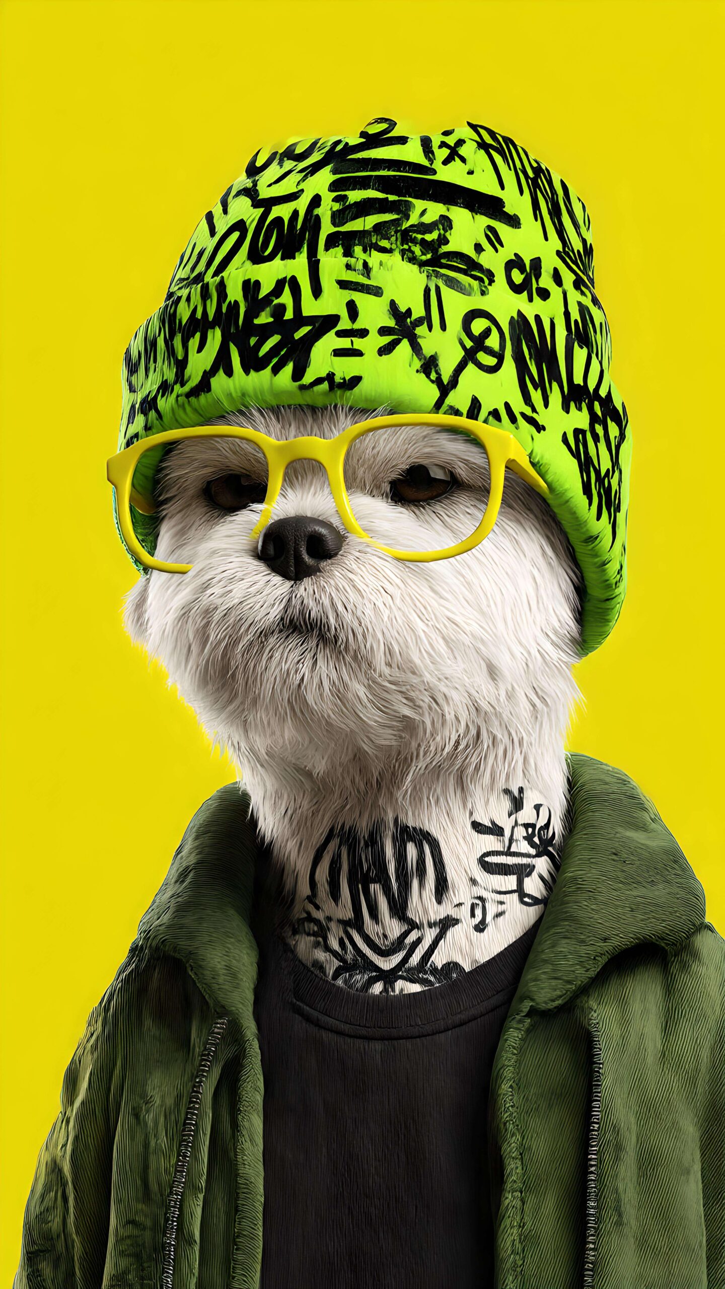 Graffiti Pup Wallpaper