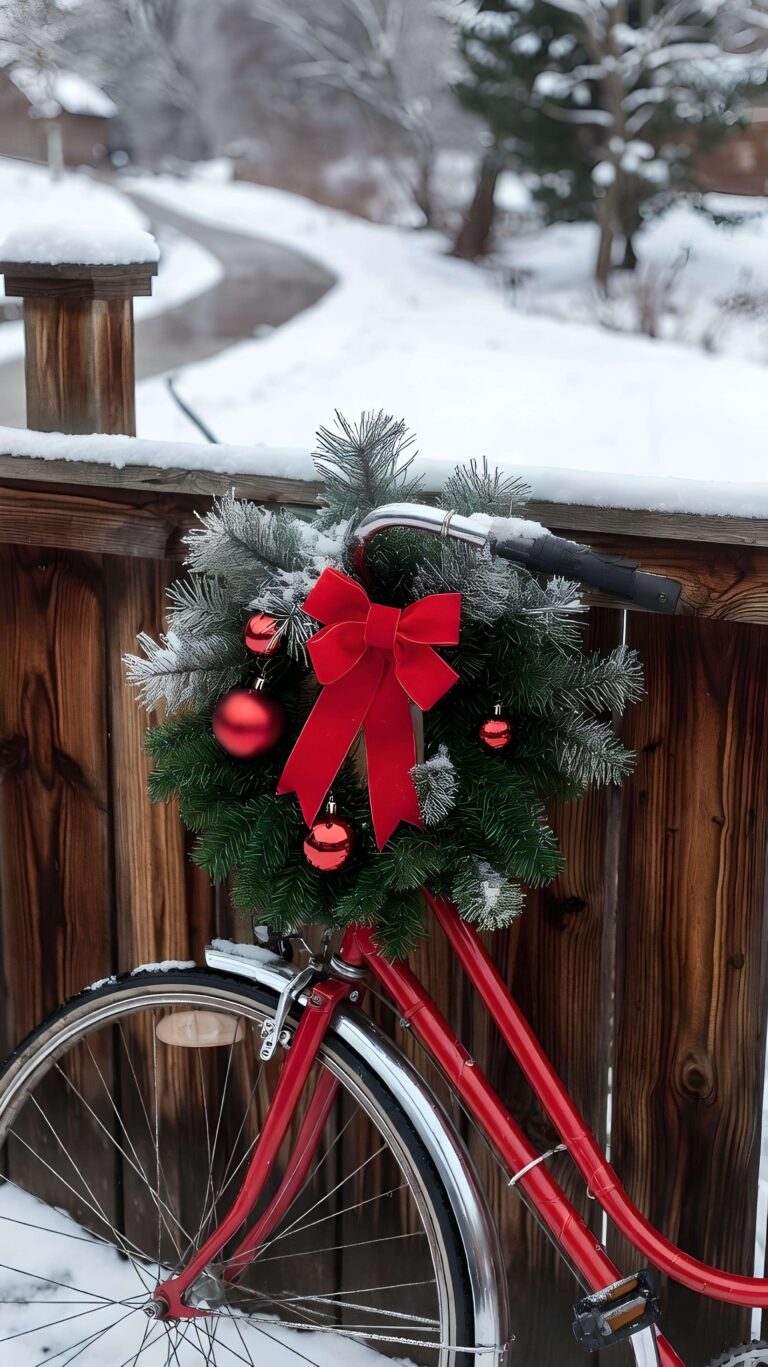 Holiday Ride with Wreath Charm 2 Wallpaper