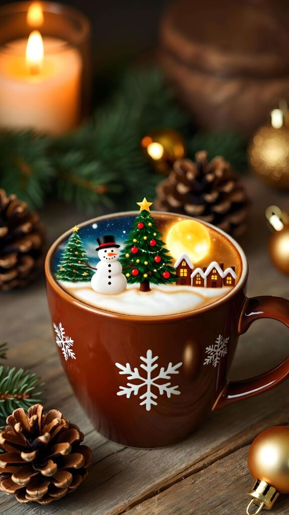 Latte Dreams of Christmas Wallpaper