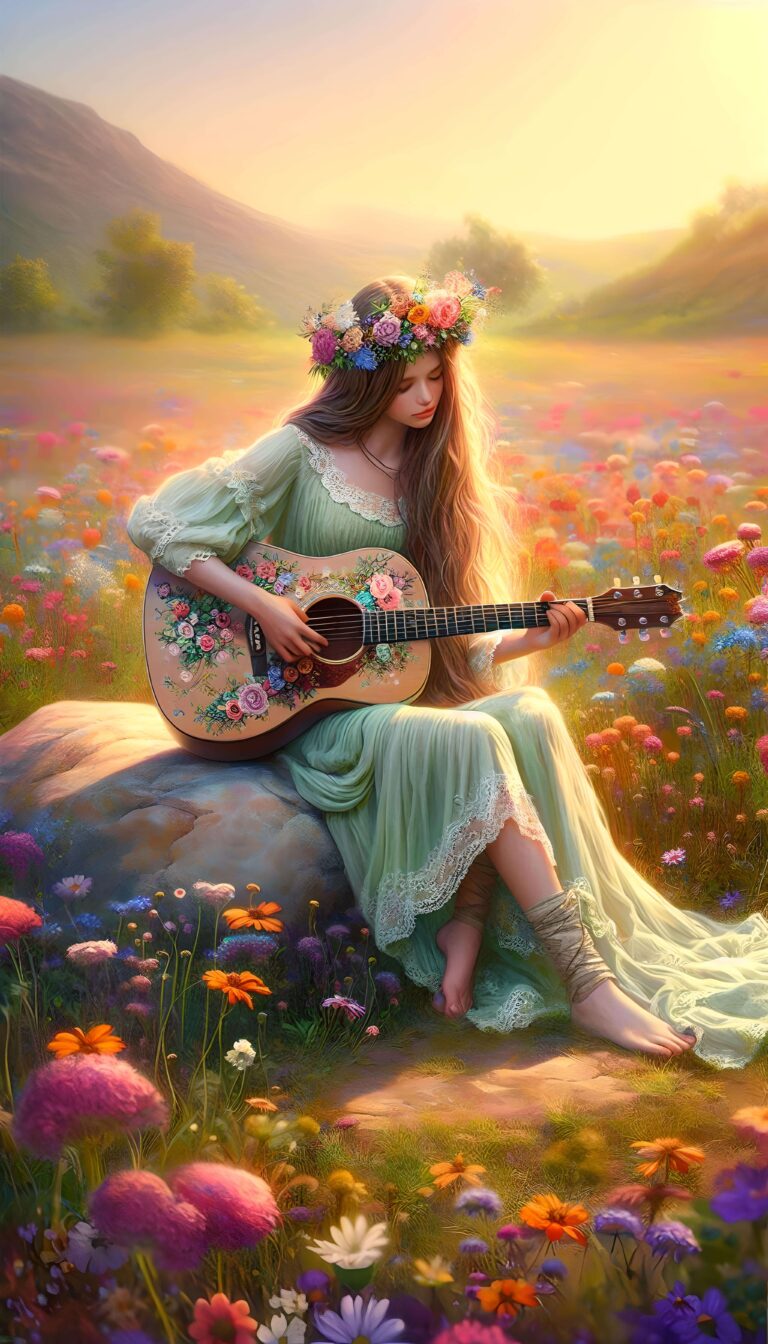 Melody in Bloom-Wallpaper