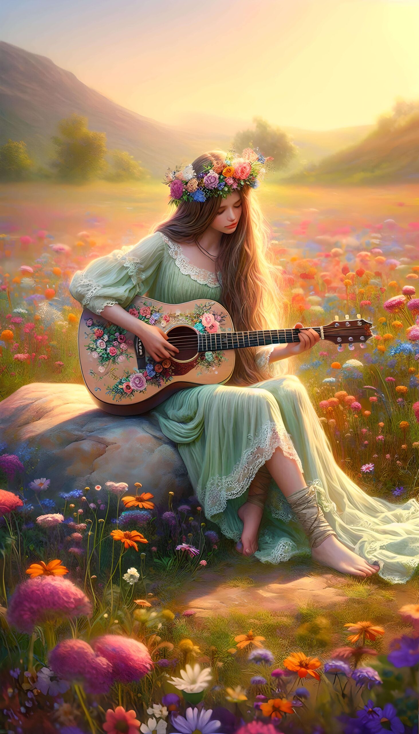 Melody in Bloom-Wallpaper