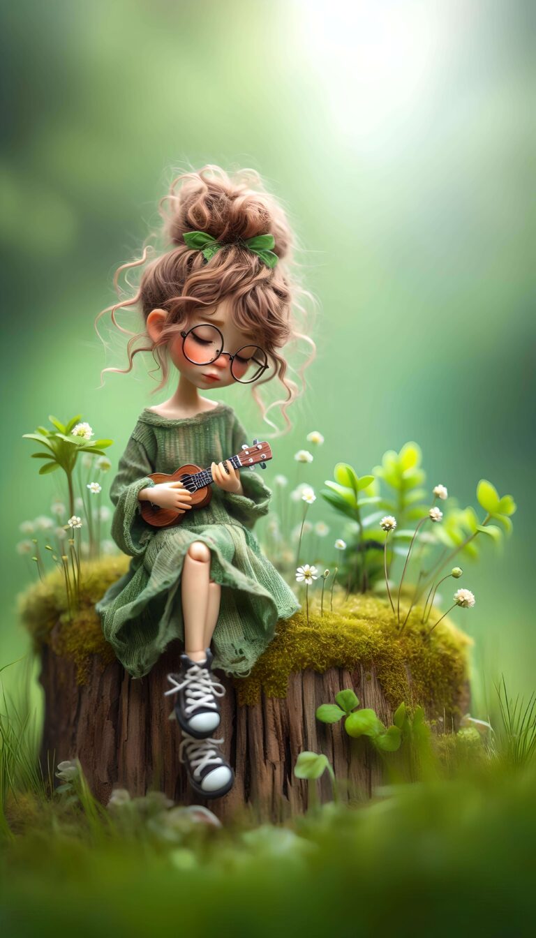 Melody in the Moss Wallpaper