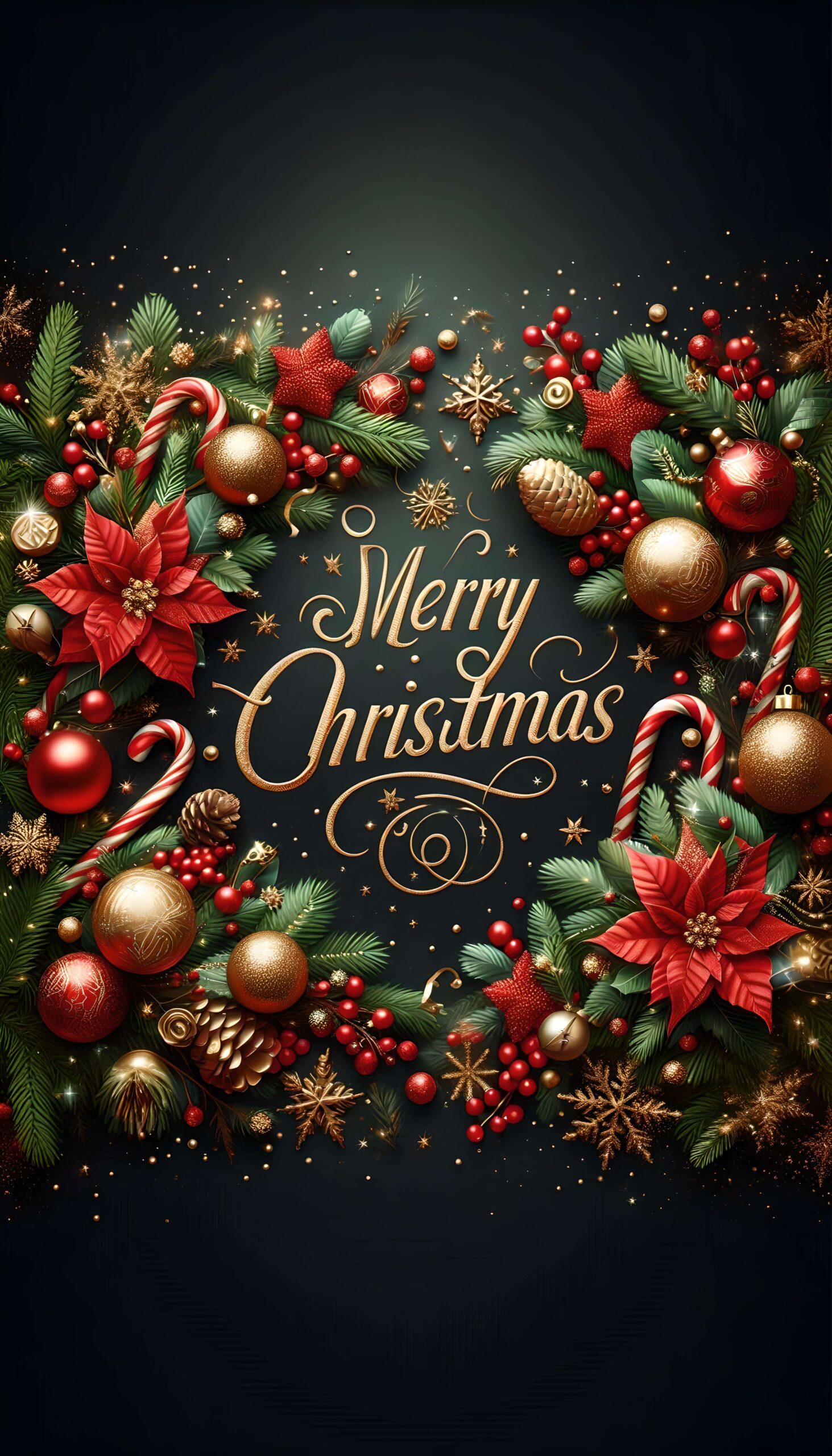 Merry Christmas Garland 2 wallpaper