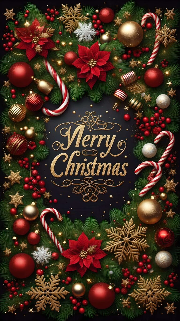 Merry Christmas Garland wallpaper