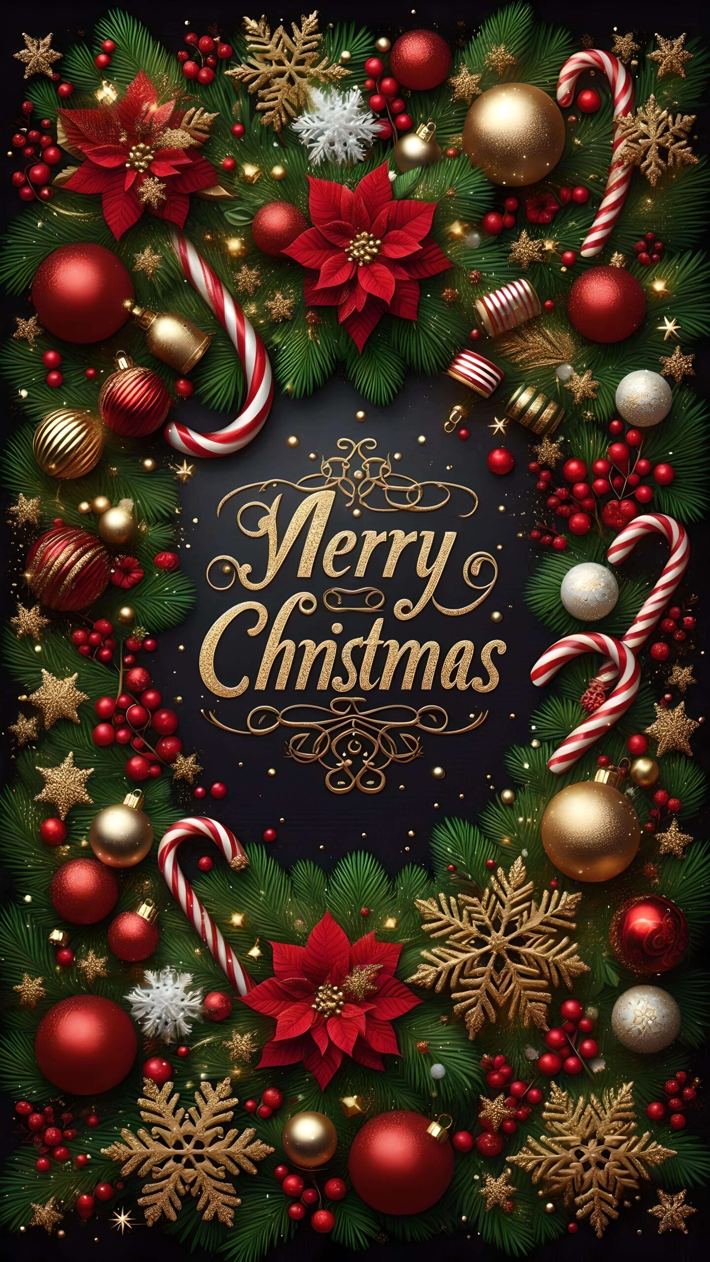 Merry Christmas Garland wallpaper