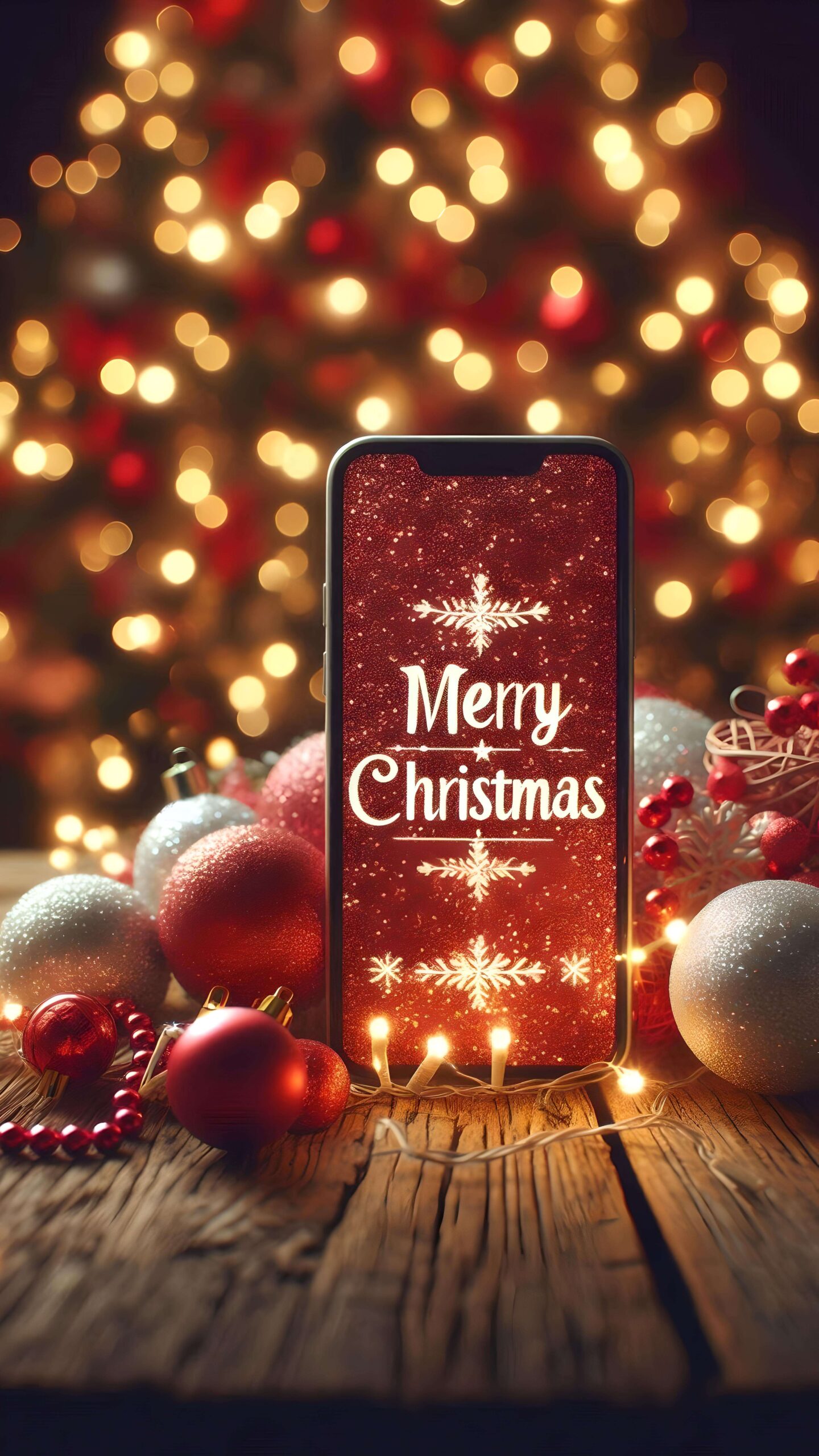 Merry Christmas Reflections Wallpaper