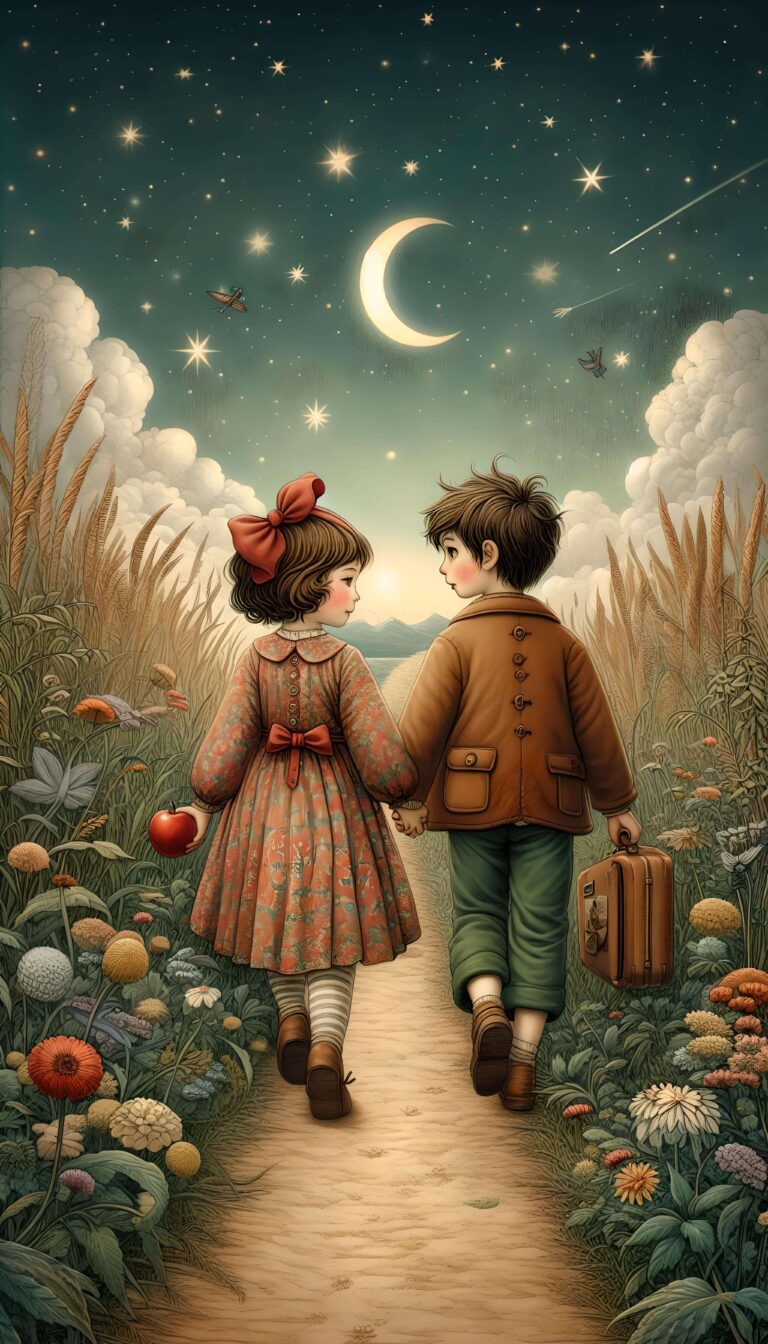 Moonlit Journey of Innocence 2 Wallpaper