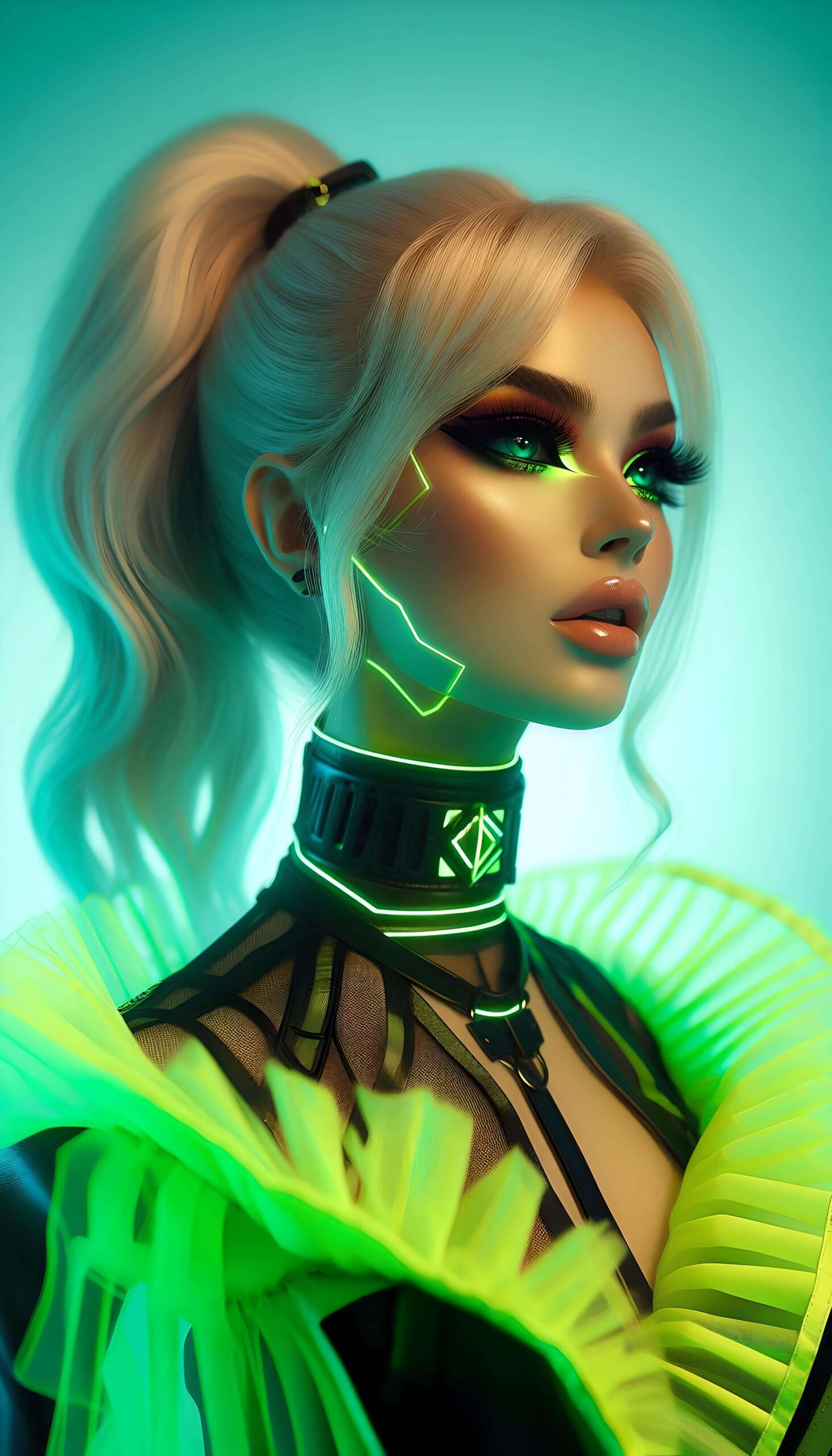 Neon Muse Wallpaper