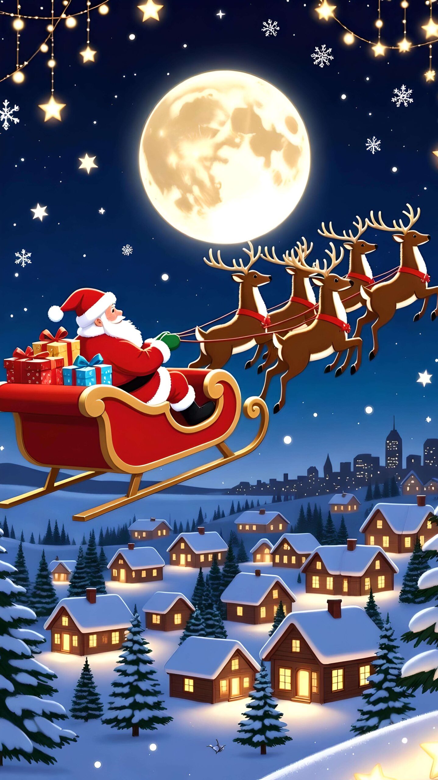 Over Snowy Skyline 2 Wallpaper