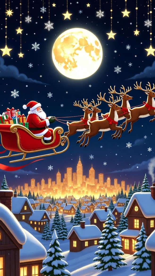 Over Snowy Skyline Wallpaper