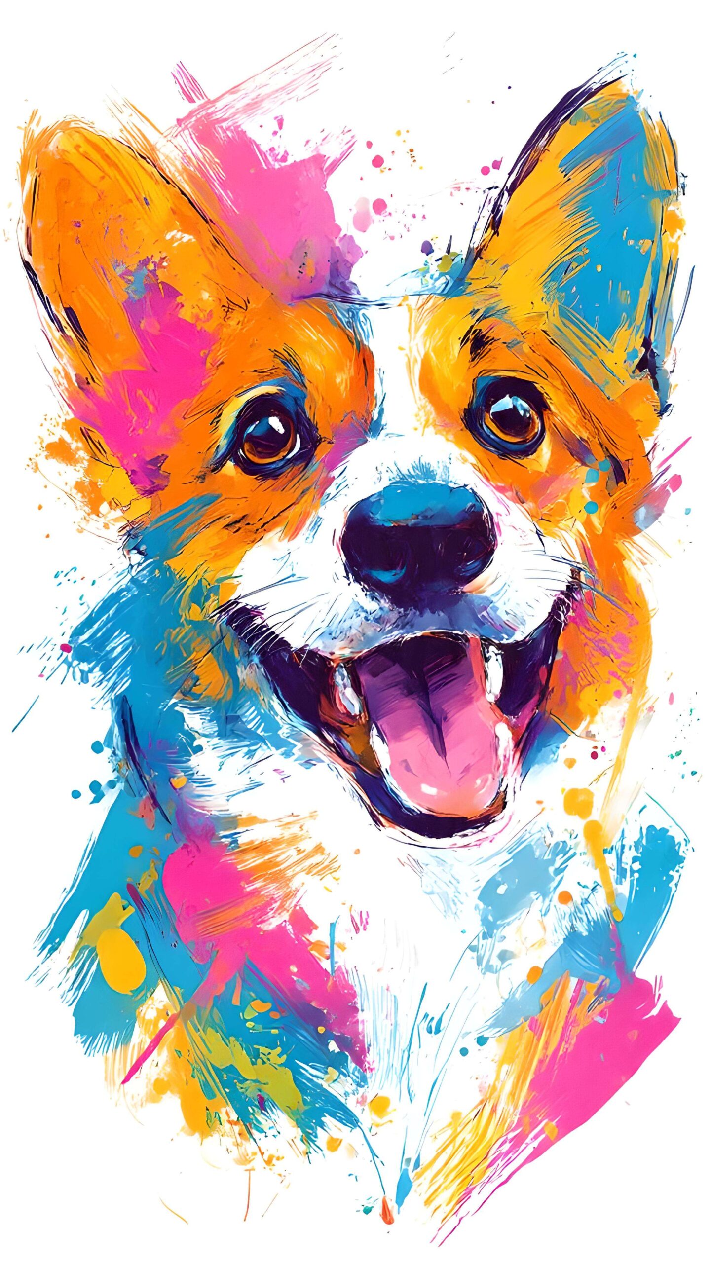 Rainbow Corgi Bliss Wallpaper