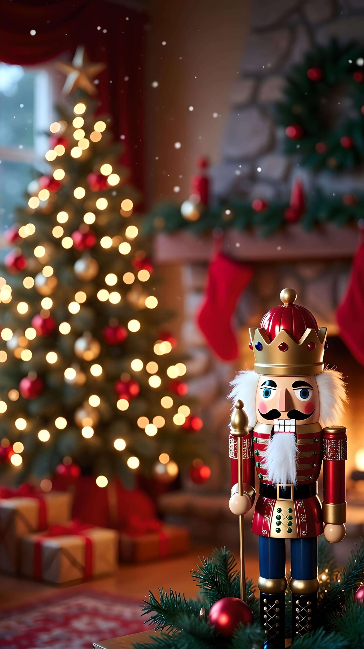 Regal Nutcracker by the Hearth 2 Wallpaper