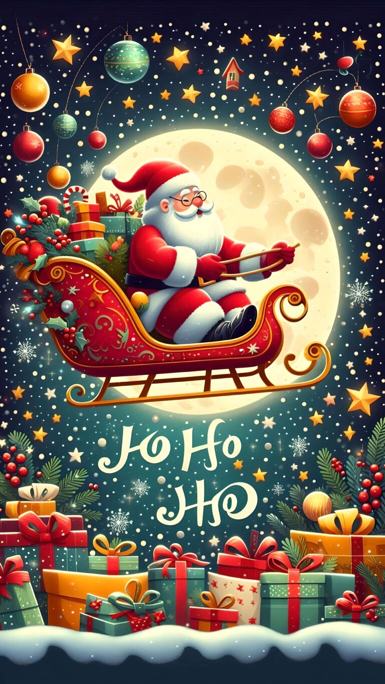 Santa’s Starry Cheer 2 wallpaper