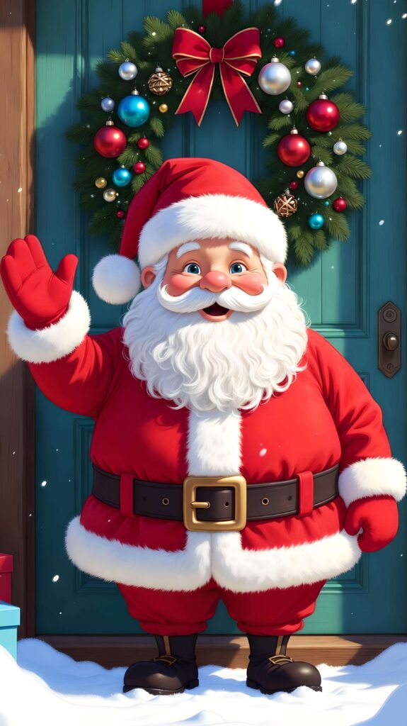 Santa’s Warm Welcome Wallpaper