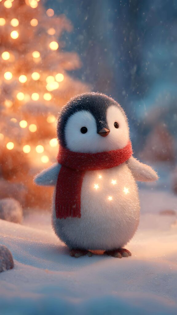 Scarfed Penguin 2 Wallpaper