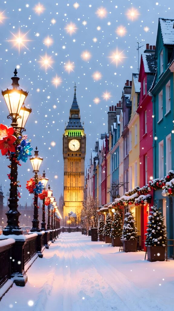 Snowfall Over Big Ben 2 Wallpaper