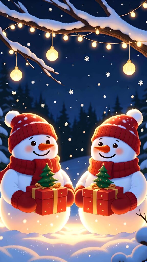 Snowman Gift Wallpaper