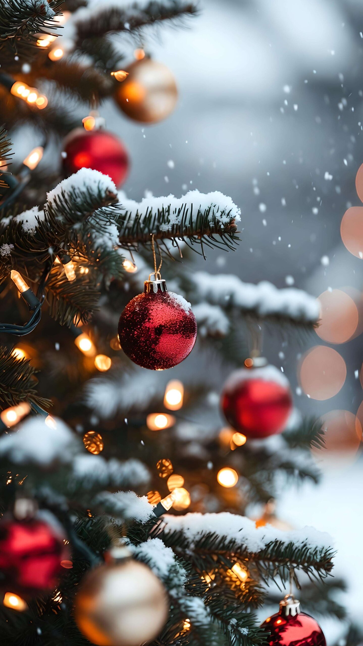 Snowy Branches Wallpaper