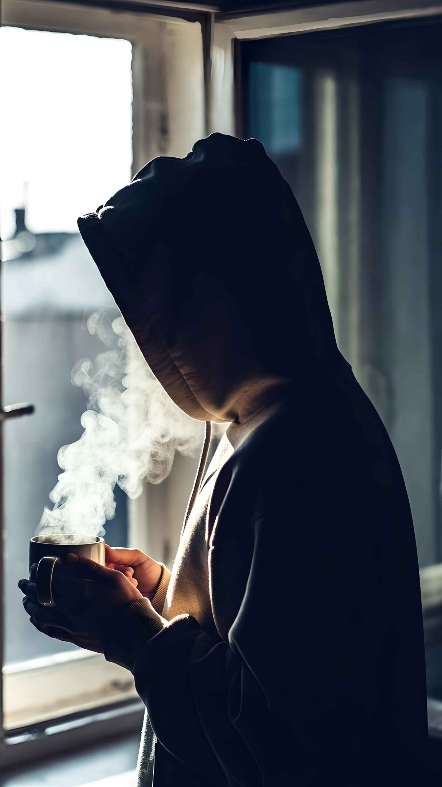 Solitary Steam by the Window Wallpaper