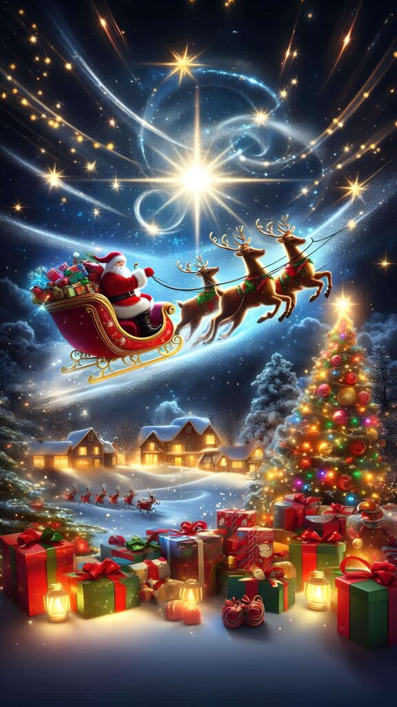 Starlit Sleighride 2 Wallpaper