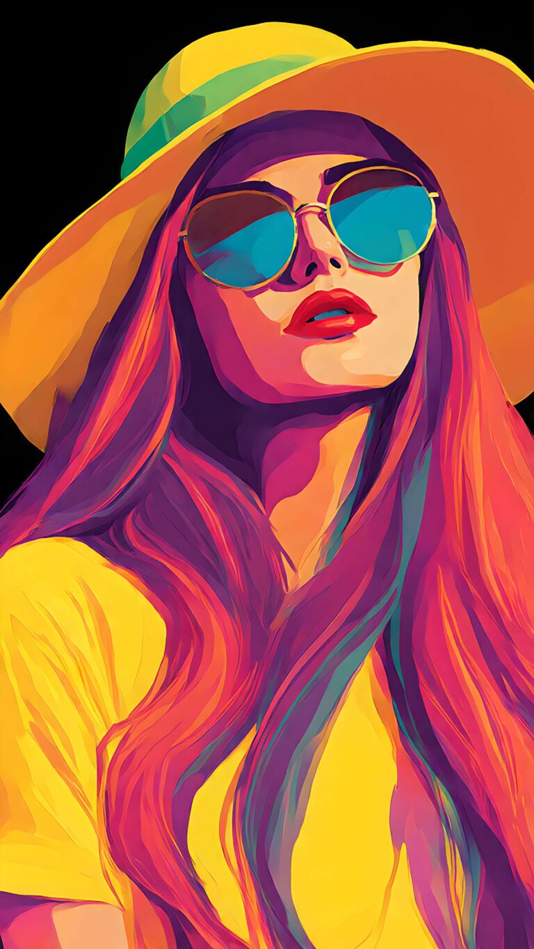 Stylish Radiance in Pop-Art Flair Wallpaper