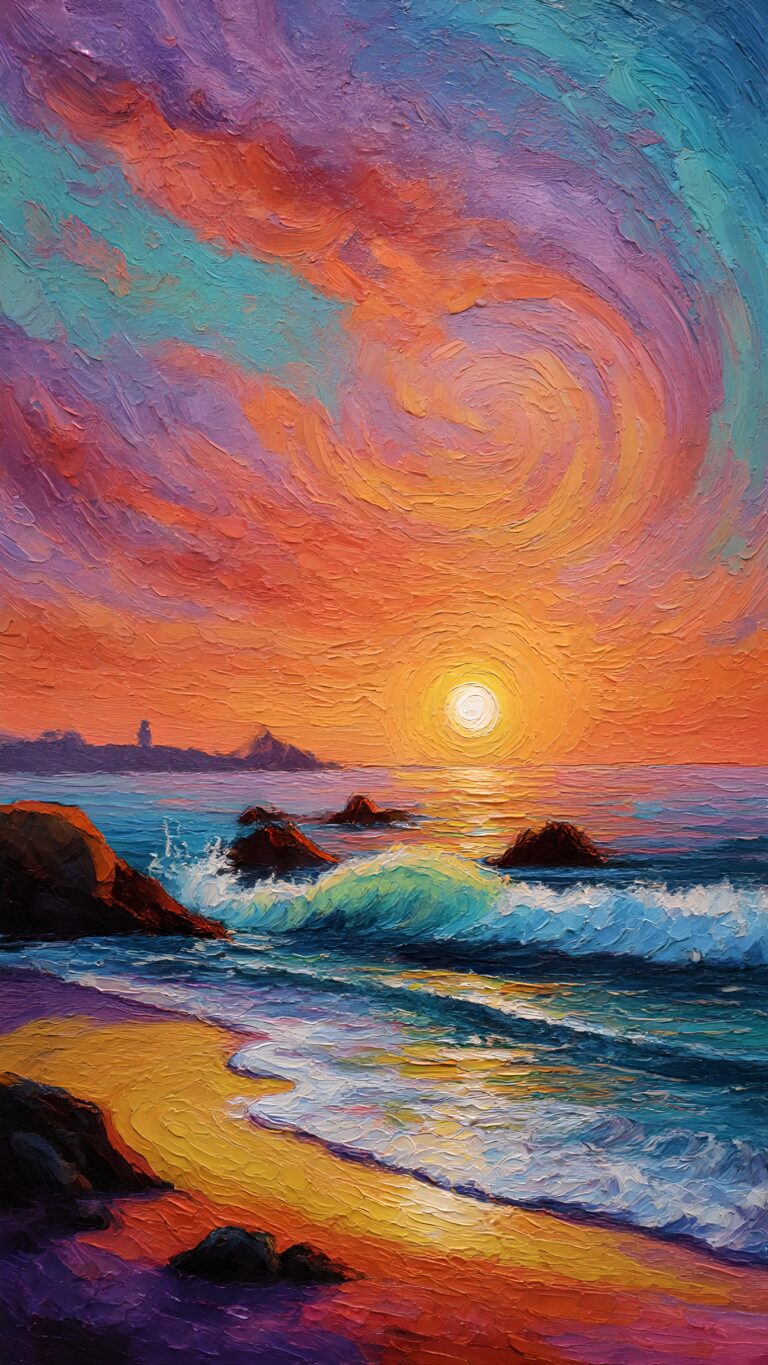 Sunset Symphony in Color Wallpaper