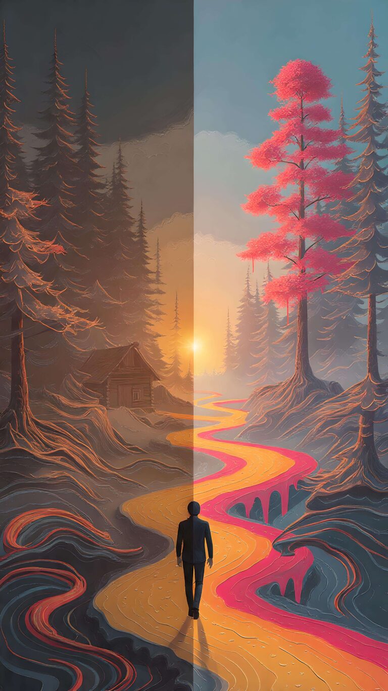 Threaded Silence Toward the Light Wallpaper