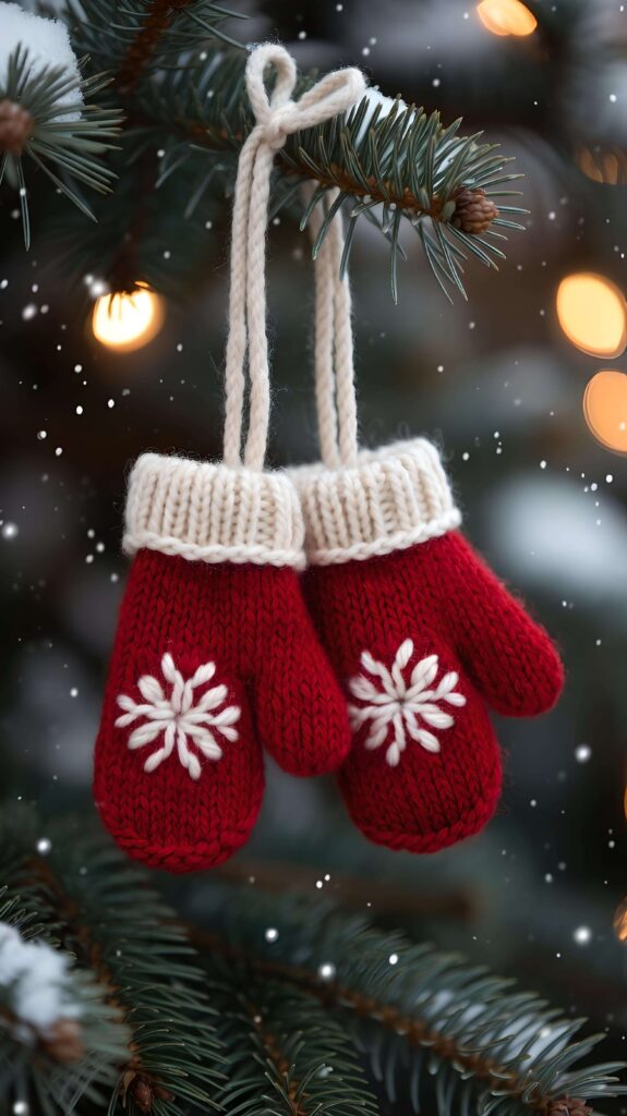 Winter Mittens Ornament 2 Wallpaper