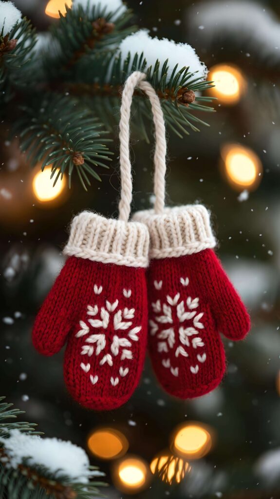 Winter Mittens Ornament Wallpaper