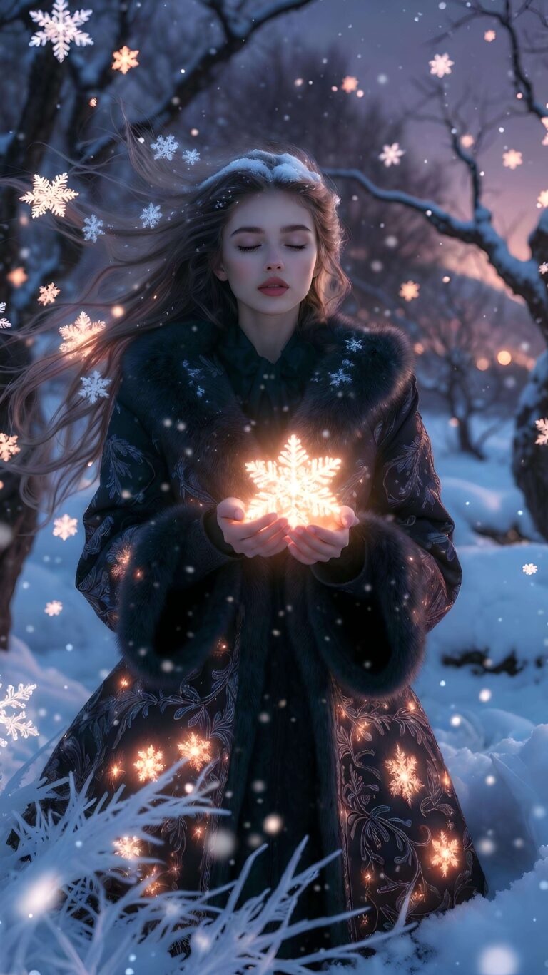 Winter Muse of Light and Wonder 2 Wallpaper