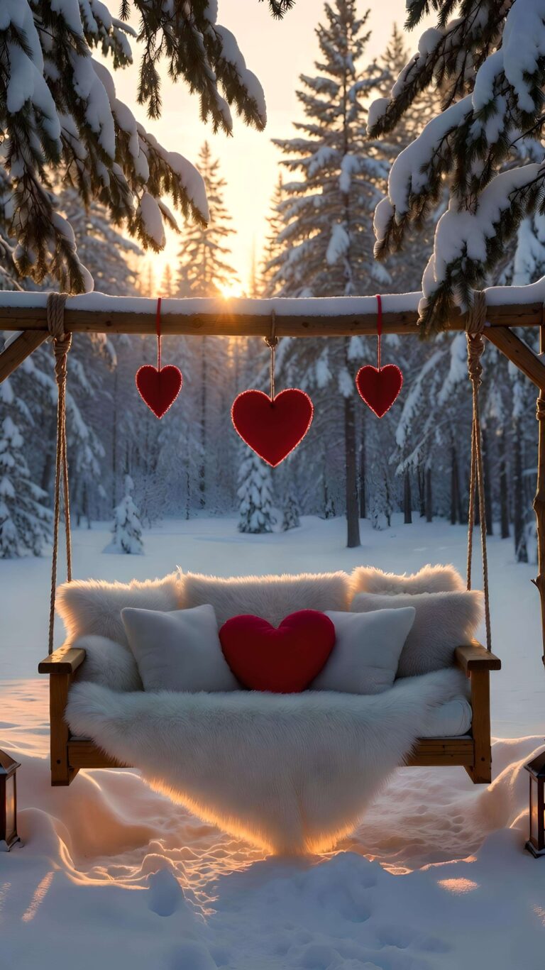 Winter Swing of Love and Light Wallpaper